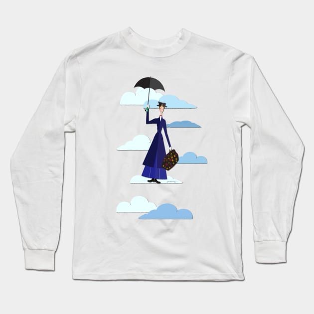 Practically Perfect in Every Way Long Sleeve T-Shirt by amadeuxway